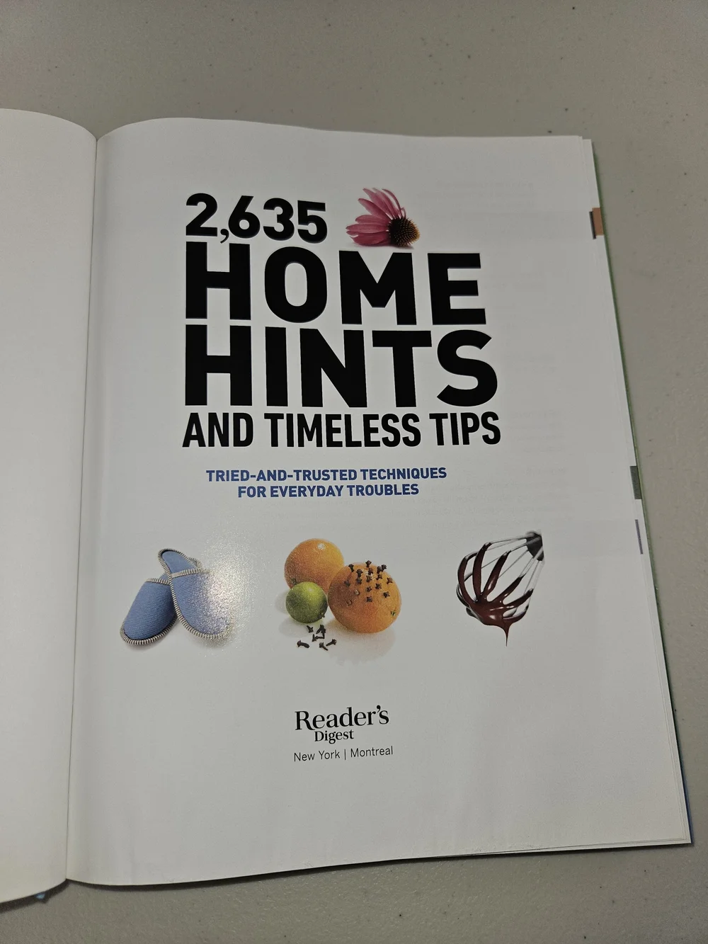 Reader's Digest 2,635 Home Hints and Timeless Tips - Green Cover